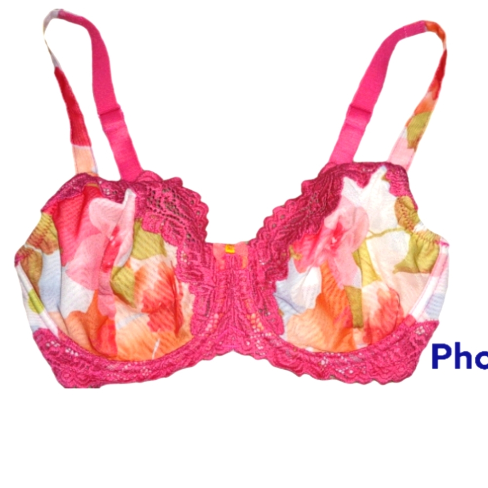 Floral whimsy 32 D bra